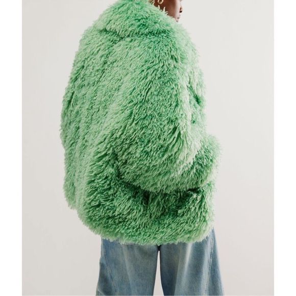 Free People Jackets & Blazers - FREE PEOPLE Stargazer Fur Jacket / Mountain Green Renata Bolber